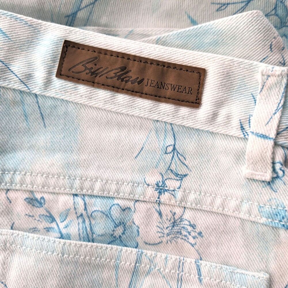 Vintage 90s y2k Bill Blass Jeanswear Denim Shorts Butterfly Floral High Rise 12 - Picture 7 of 11